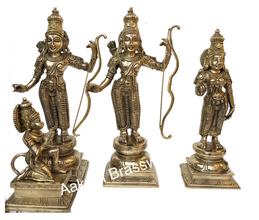 Brass made Ram Darbar statue for pooja ghar Aakrati