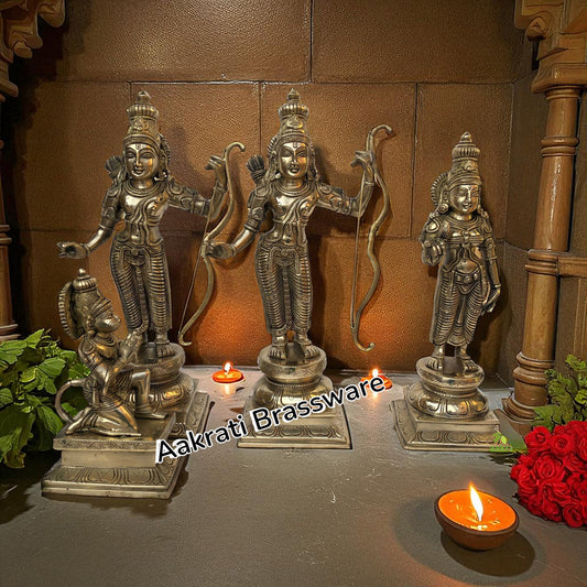 Ram Darbar Brass Statue/idol | Indian Brass Art | Brass God Idol | Brass Sculpture | Brass Figurine Large | Home Decor Statue Aakrati
