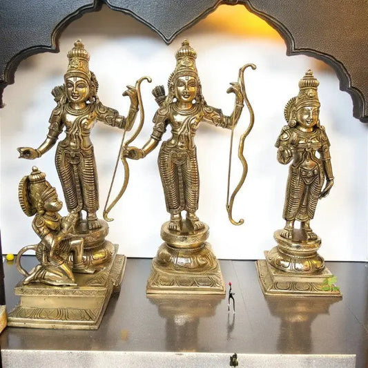 Brass made Ram Darbar statue for pooja ghar Aakrati