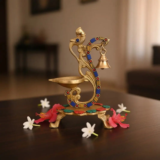 Brass Diya Indian Diwali Oil Lamp Pooja Light Puja Decorations Mandir Decoration Items Handmade by Aakrati Aakrati