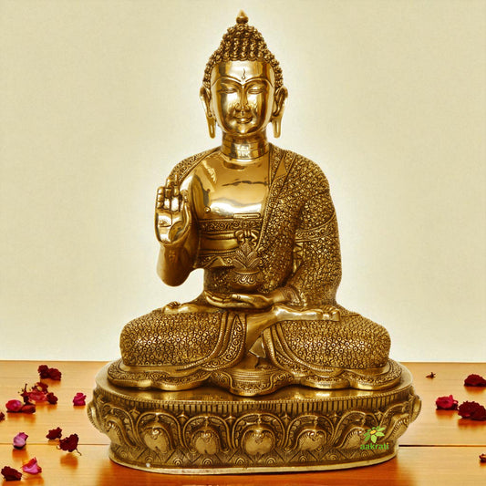 Aakrati Buddha brass made fine quality sculpture for home and office decor and gift