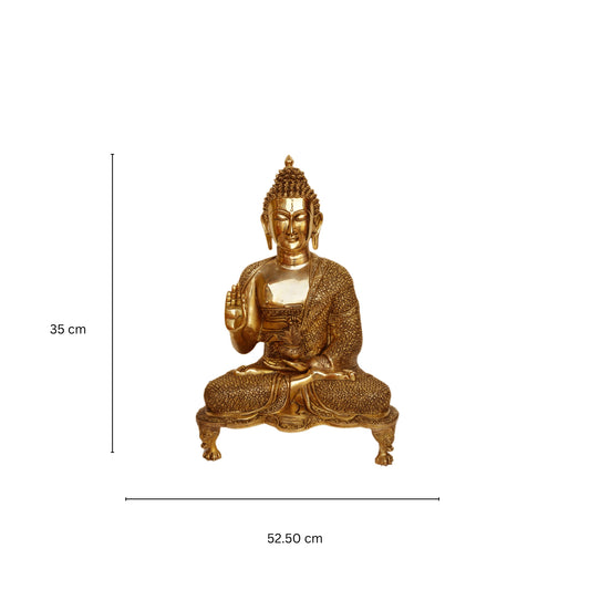 Home decor brass made Lord Buddha decorative statue by Aakrati