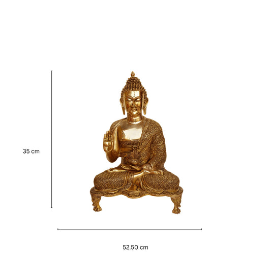 Home decor brass made Lord Buddha decorative statue by Aakrati Aakrati