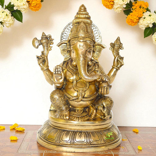 Lord Ganesha Brass made Statue by Aakrati Aakrati