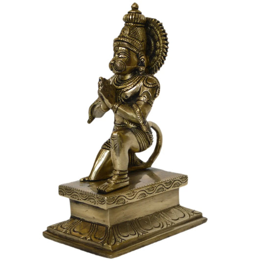 Lord Hanuman Siting brass made pooja ghar/temple statue Aakrati