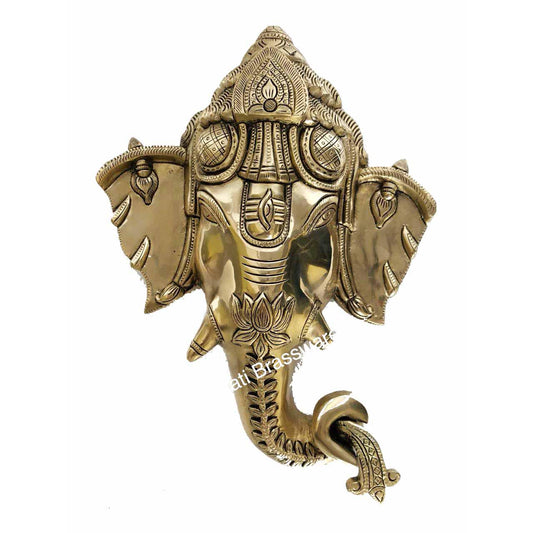 Ganesha figure religious bfrass made wall decor Aakrati
