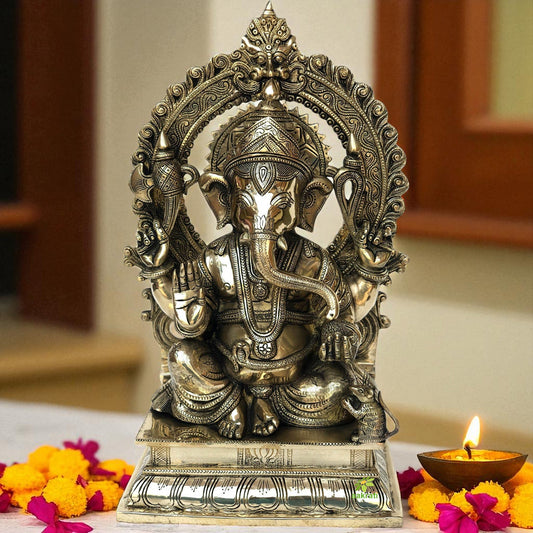 Lord Ganesha Brass Made Home/Office Decor decorative statue Aakrati