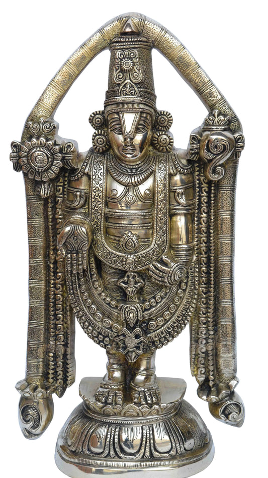 Lord Balaji Brass made hand carved statue for temple/Office/event decoration Aakrati
