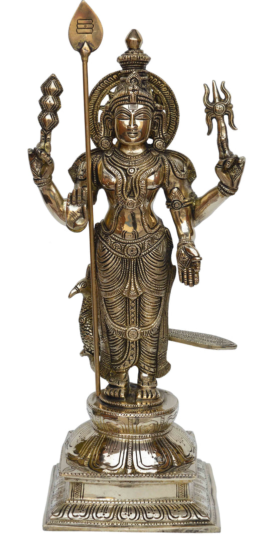 Standing Lord shiva Brass made temple/office decor gift purpose statue