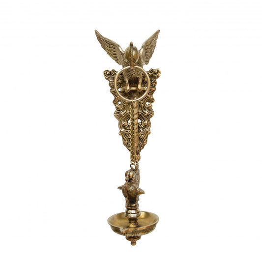 Bird Holding Oil lamp brass made decorative wall hanging lamp