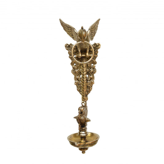 Bird Holding Oil lamp brass made decorative wall hanging lamp Aakrati