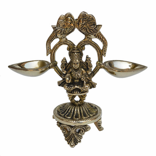 Goddess Laxmi brass made decorative pooja ghar/Home decor oil lamp/diya Aakrati