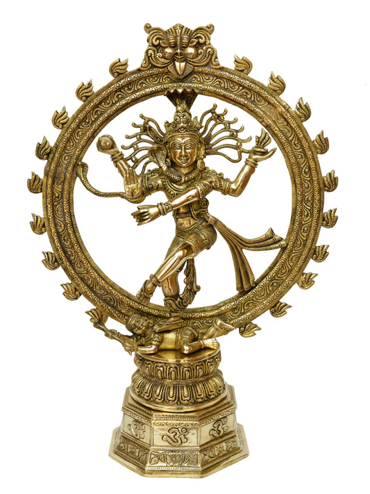 Lord Natraj brass made decorative hand carved event decor statue