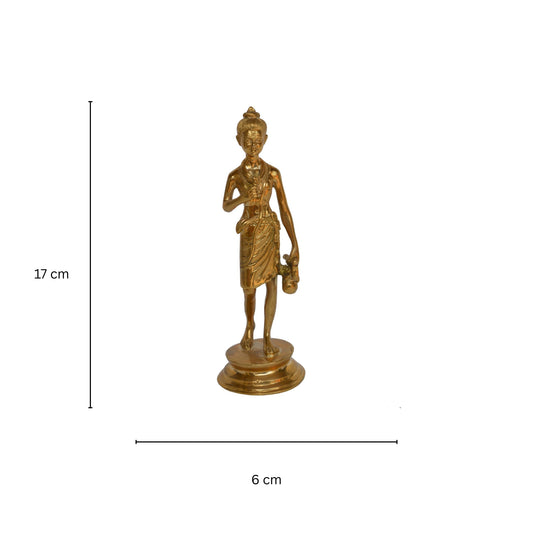 Neelkanth Varni - Swaminarayan 7 inch yellow coloured brass statue For Devotees