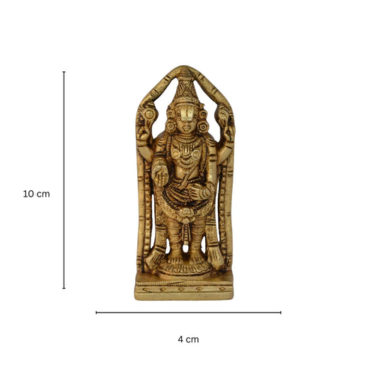 Tirupati Balaji Statue of Brass - A Divine Home Decor Sculpture - Hindu Religious Figure Aakrati