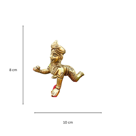 Baby Krishna - Laddu Krishna - Thakur Ji - Bal Krishna - Metal Brass Krishna Figure