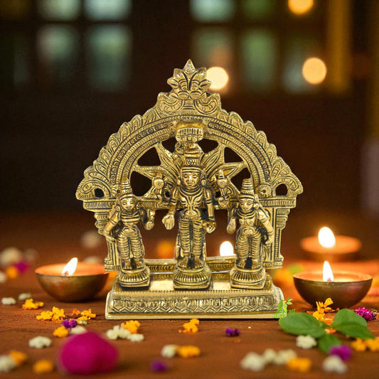 Lord Vishnu with Sridevi and Bhudevi Laxminarayn Religious statue Aakrati