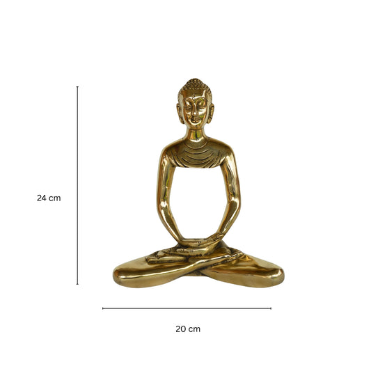 Modern buddha sculpture made in brass metal