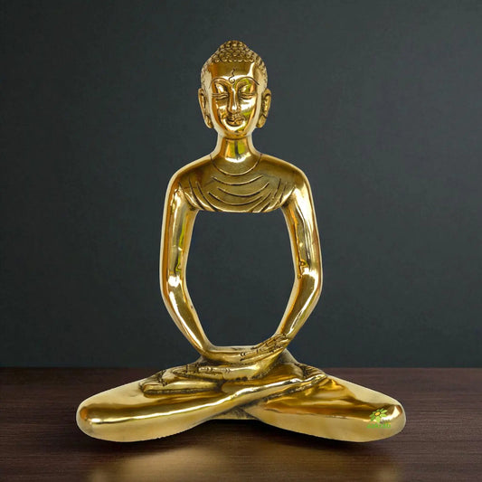 Modern buddha sculpture made in brass metal Aakrati