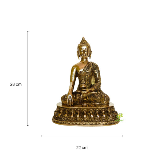 Lord Buddha Statue Handmade figurine brass bronze home decor