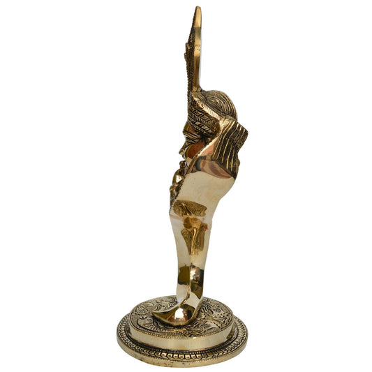 New table top Modern Design Flute Krishna-Turban Face, Brass Krishna, Metal Lord Krishna Idol, Sculpture Krishan, Gift