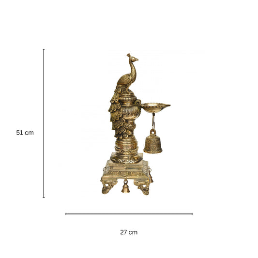 Peacock Brass Diya Or Deepak, Diwali Decoration Lamps, Home Decor, Traditional Indian ,oil decorative lamps, Auspicious Diya