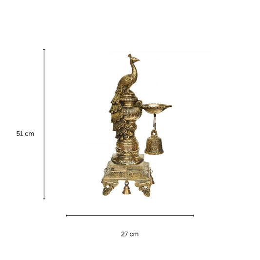 Peacock Brass Diya Or Deepak, Diwali Decoration Lamps, Home Decor, Traditional Indian ,oil decorative lamps, Auspicious Diya Aakrati