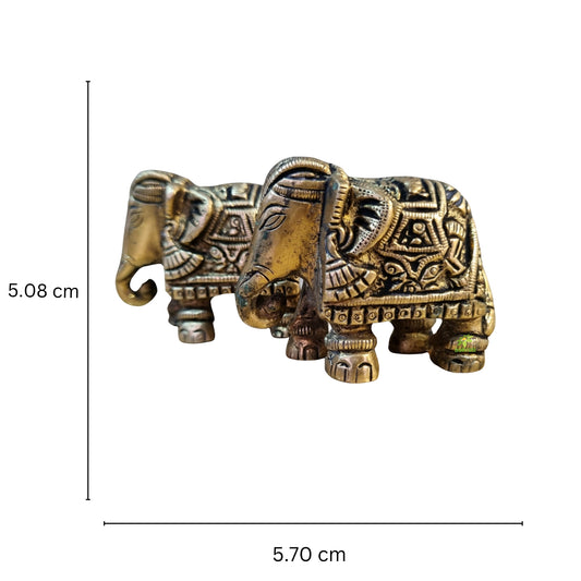 Brass elephant for vastu and decor- unique gift and craft by Aakrati