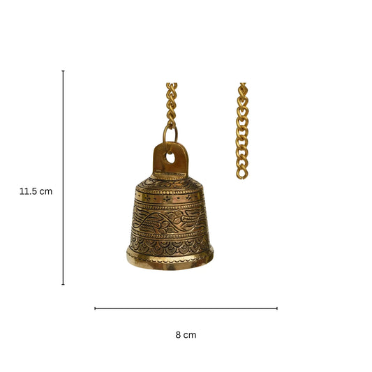Brass Bell for door hanging and religious decor Aakrati