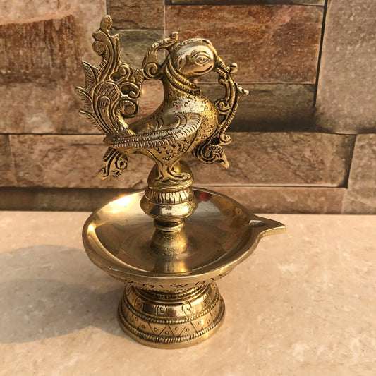 Oil Deepak- Handcrafted & Traditionally Designed Brass Diya, Diwali Diya, Deepak For Pooja, Temple Decor Aakrati