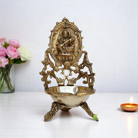 Pure Brass Diwali Puja Diya. Indian Pooja Oil Lamp Dia, Deepawali Diya/Oil Lamp/Christmas Decoration Aakrati