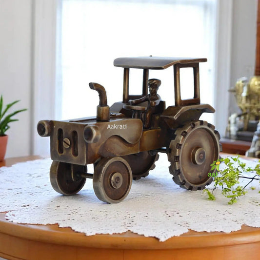 Ethnic table showpiece Tractor decor Indian handicraft gift by Aakrati Aakrati