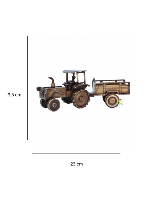 Tractor showpiece made in brass decorative table showpiece for gift at house & office Aakrati