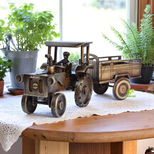 Tractor showpiece made in brass decorative table showpiece for gift at house & office