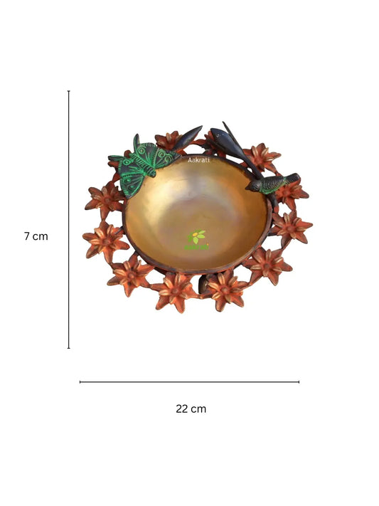 Lotus leaf Decorative Urli for Diwali decor Living room decorative for Centre table, Diwali Gift, Housewarming gift Aakrati