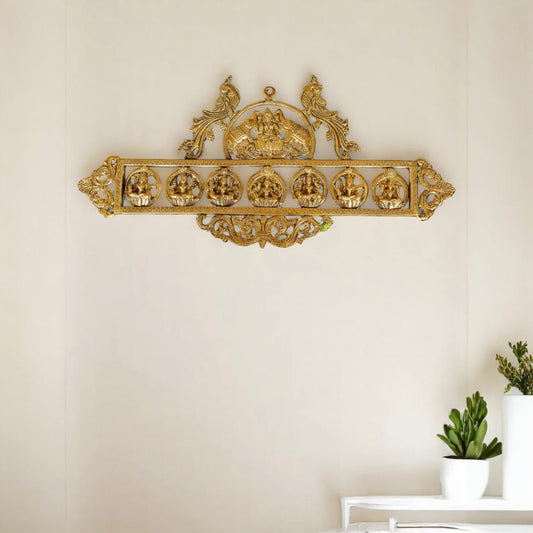 Ashth Laxmi fram wall hanging religious metal decoration by aakrati