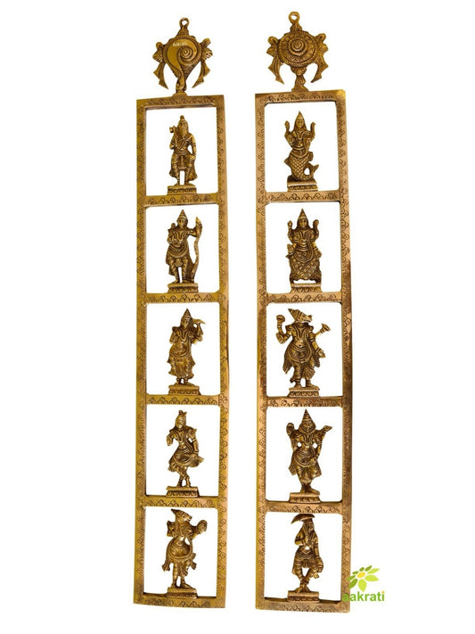 Wall hanging Lord Vishnu Dusavtarm plate, Rare wall decor Religious figure