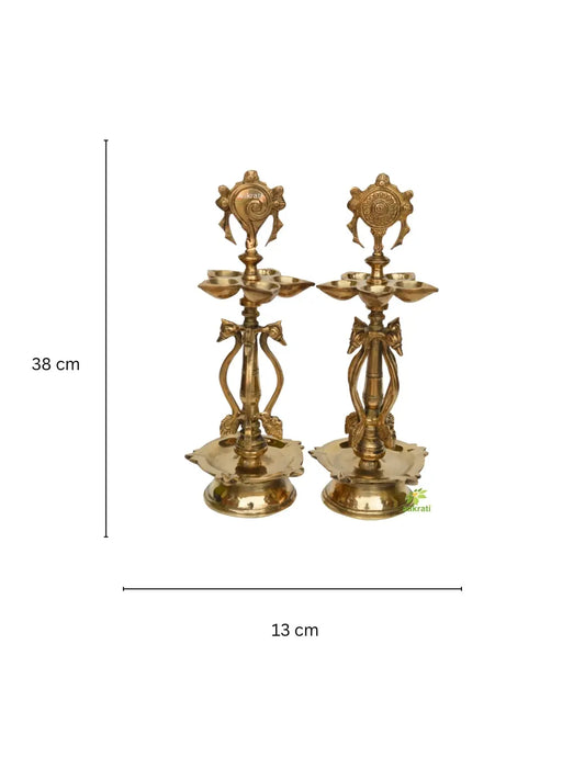 India Handmade Diya Oil Lamp, Diya Stand, Brassdiyas for pooja Brass Aakrati