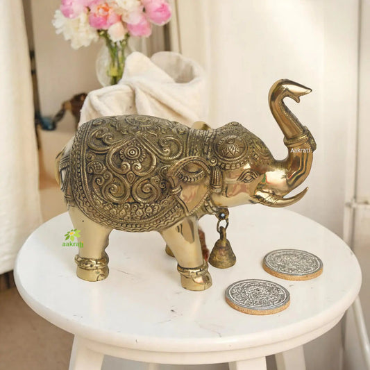 Elephant sculpture Indian figurine home decor wild animal Aakrati