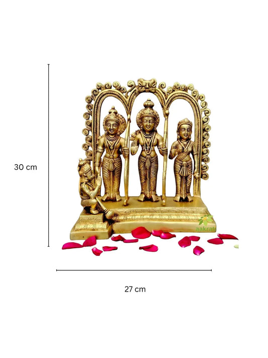 Brass hindu deity god lord Rama darbar statue religious craft decor 12 Aakrati