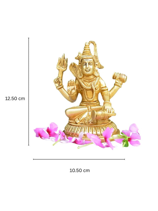 Statue Shiva Idol in Brass Bhagwan Bhole nath Shiva Giving Blessings for Good Luck,Health and Wealth Aakrati