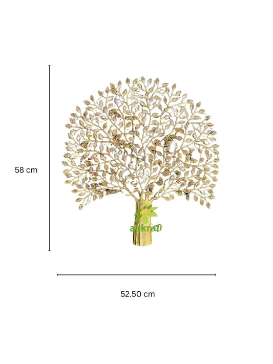 Aakrati Modern Wall Hanging Brass Tree 23 inch With Antique Finish Fits any Small Area Aakrati