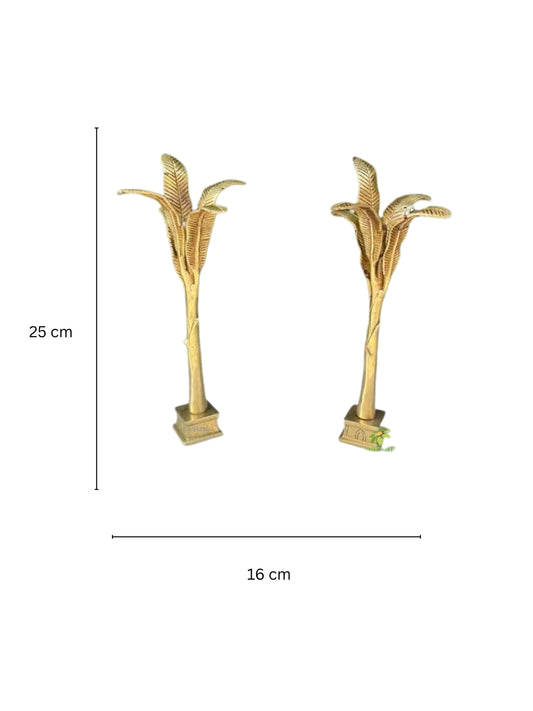 Aakrati 10 INCH Brass Banana Tree | handmade amazing Brass items | Ethnic Indian Brass showpiece