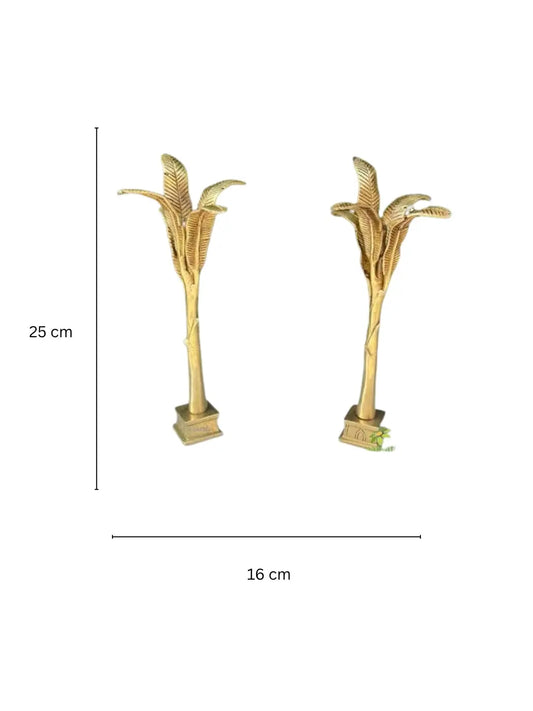 Aakrati 10 INCH Brass Banana Tree | handmade amazing Brass items | Ethnic Indian Brass showpiece Aakrati