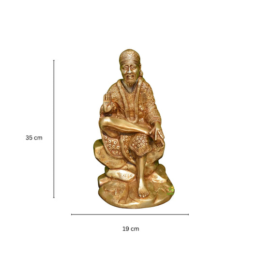Sai Baba Statue, 6.5 inch, Shirdi Sai Baba, Hindu God, Indian God, Sai Baba , Sai Ram Shirdi, Beautiful Blessed, Hindu Gifts, Hindu Art,Gift Aakrati