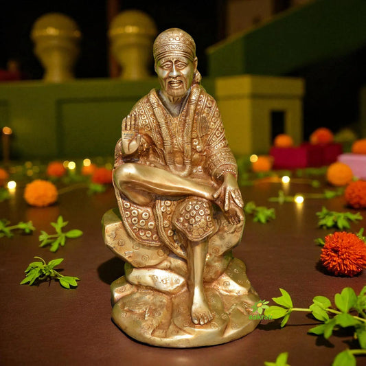 Sai Baba Statue, 6.5 inch, Shirdi Sai Baba, Hindu God, Indian God, Sai Baba , Sai Ram Shirdi, Beautiful Blessed, Hindu Gifts, Hindu Art,Gift Aakrati