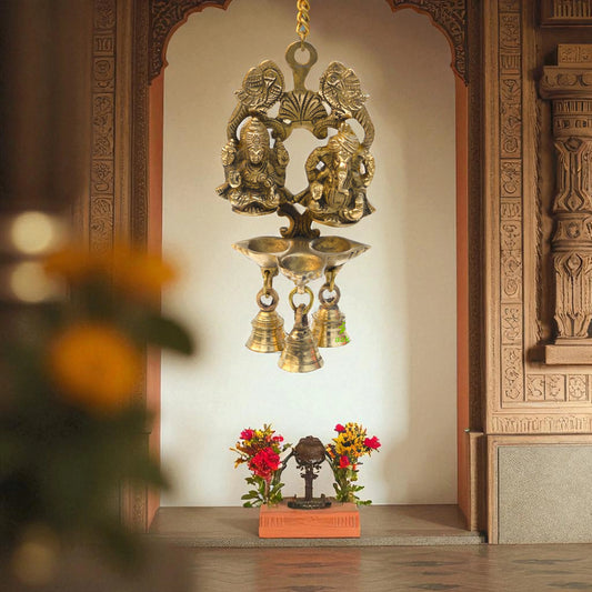 Wall hanging ganesh laxmi diya Aakrati
