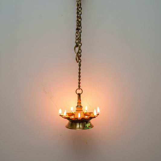 Brass Hanging Diya for Wall | Traditional Deepak for Pooja, Mandir & Indian Festive Décor