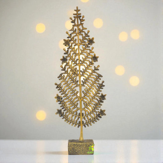 Tree christmas tree table showpiece decor gift metal craft Aakrati