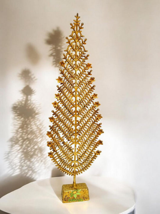 Brass Christmas tree table showpiece decor gift metal craft